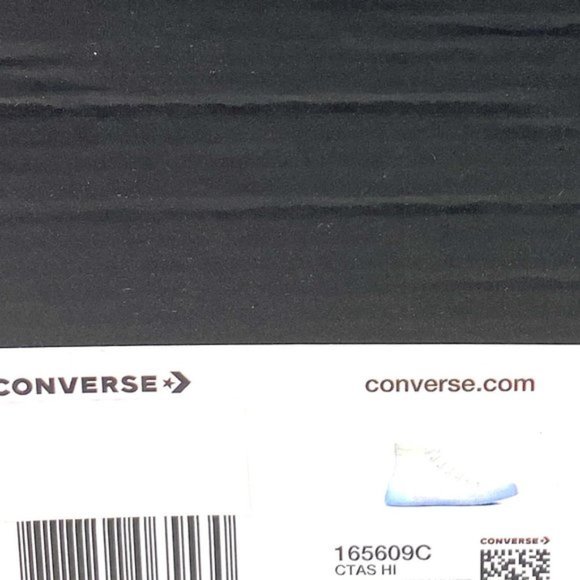 Converse Men's Size 165609C CTAS HI TRANSLUCENT WHITE Canvas Synthetic Sneakers - Picture 8 of 9